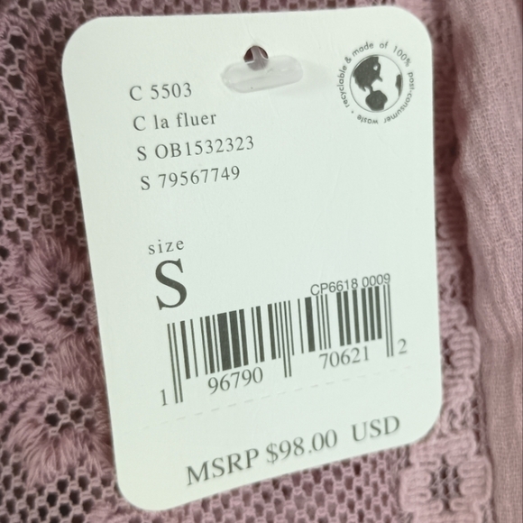 NWT Free People Still the One Lace Trim Cotton Bodysuit $98 - Picture 10 of 12